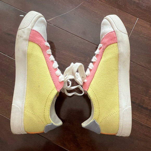 EUC - Dolce Vita Zaire Pink Patchwork Sneaker Womans Size 6 - Picture 4 of 8